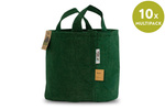 Multipack Root Pouch doniczka materiałowa 28x26cm 16L z uchwytami zielona 10 szt