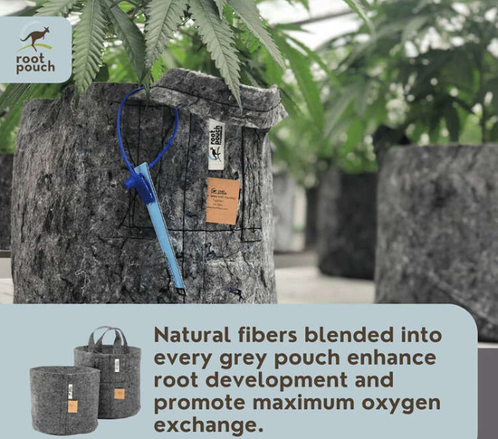 Multipack Root Pouch doniczka materiałowa 28x26cm 16L szara 10 szt